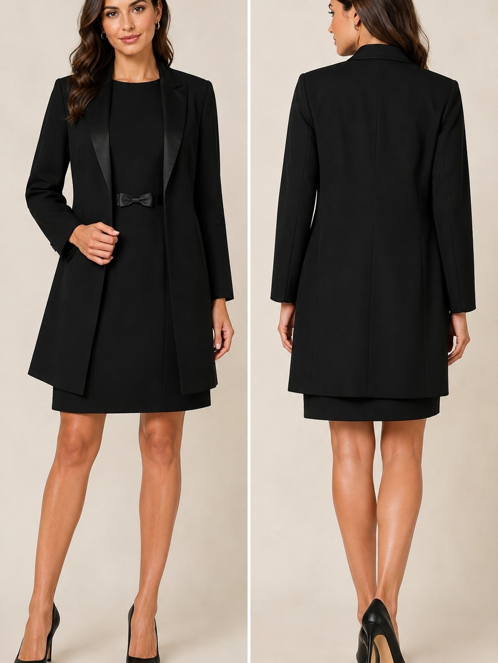 ✨ Vintage Amanda Smith Suits 2-Piece Dress Set | Black